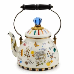 MacKenzie-Childs Sketchbook 2 Quart Tea Kettle