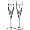 Waterford Crystal Occasions True Love Champagne Flutes Set Of 2