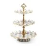 MacKenzie-Childs Sterling Check Three Tier Sweet Stand