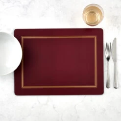 Pimpernel Classic Burgundy Placemats Set Of 4