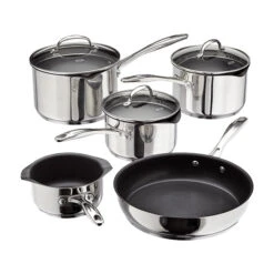 Stellar 7000 5 Piece Draining Saucepan Set, Non-Stick
