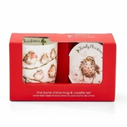 Royal Worcester Wrendale Designs Family Christmas Mug & Coaster Set (Birds) -Kitchenware Discount Store 749151608092 packaging1 86981b80 ceff 42be b9a9 1af6dd7d4a7f