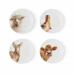 Royal Worcester Wrendale Designs Coupe Plates (Sheep, Duckling, Donkey, Cow) Set Of 4 -Kitchenware Discount Store 749151691865 main ea25602f ebe0 470b 8ac8 ad7cd2a3ae60