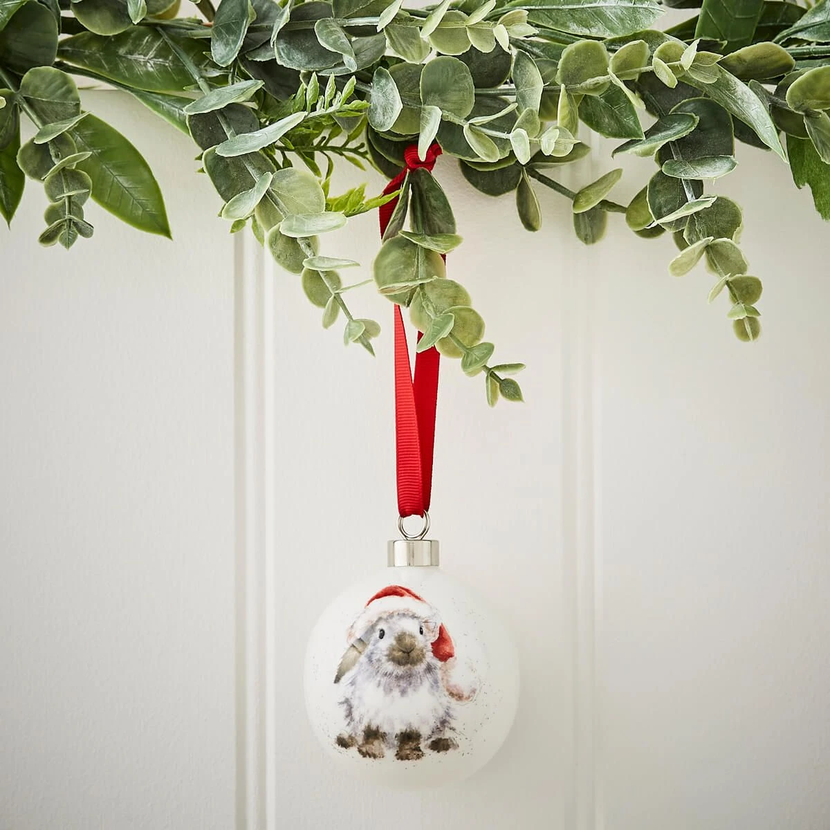 Royal Worcester Wrendale Designs Bauble - Ho Ho Ho (Rabbit) 1 Royal Worcester Wrendale Designs Bauble - Ho Ho Ho (Rabbit)