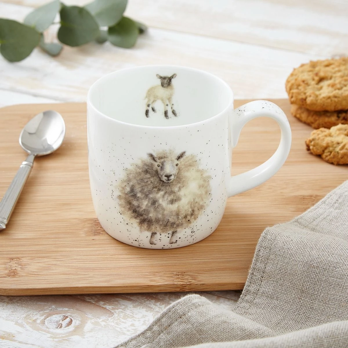 Royal Worcester Wrendale Designs The Woolly Jumper (Sheep) Mug 1 Royal Worcester Wrendale Designs The Woolly Jumper (Sheep) Mug
