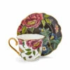Spode Creatures Of Curiosity Teacup & Saucer - Fluted (Snake/Black)