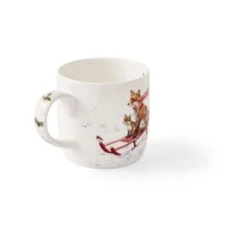 Royal Worcester Wrendale Designs Sleigh Ride Mug -Kitchenware Discount Store 749151782730 altview1