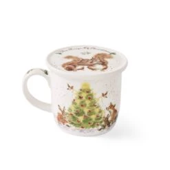 Royal Worcester Wrendale Designs Christmas Tree Mug & Coaster -Kitchenware Discount Store 749151785687 altview2 1 cbd7c271 ae0a 442b acfb 086be7d75e52