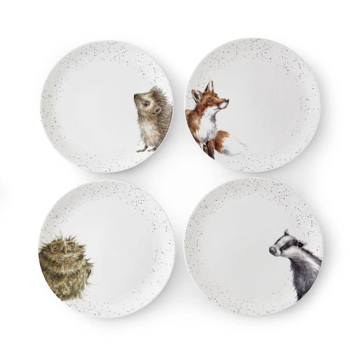 Royal Worcester Wrendale Designs Coupe Dinner Plate (Badger, Hedgehog, Fox, Owl) Set Of 4 2 Royal Worcester Wrendale Designs Coupe Dinner Plate (Badger, Hedgehog, Fox, Owl) Set Of 4 - Image 2