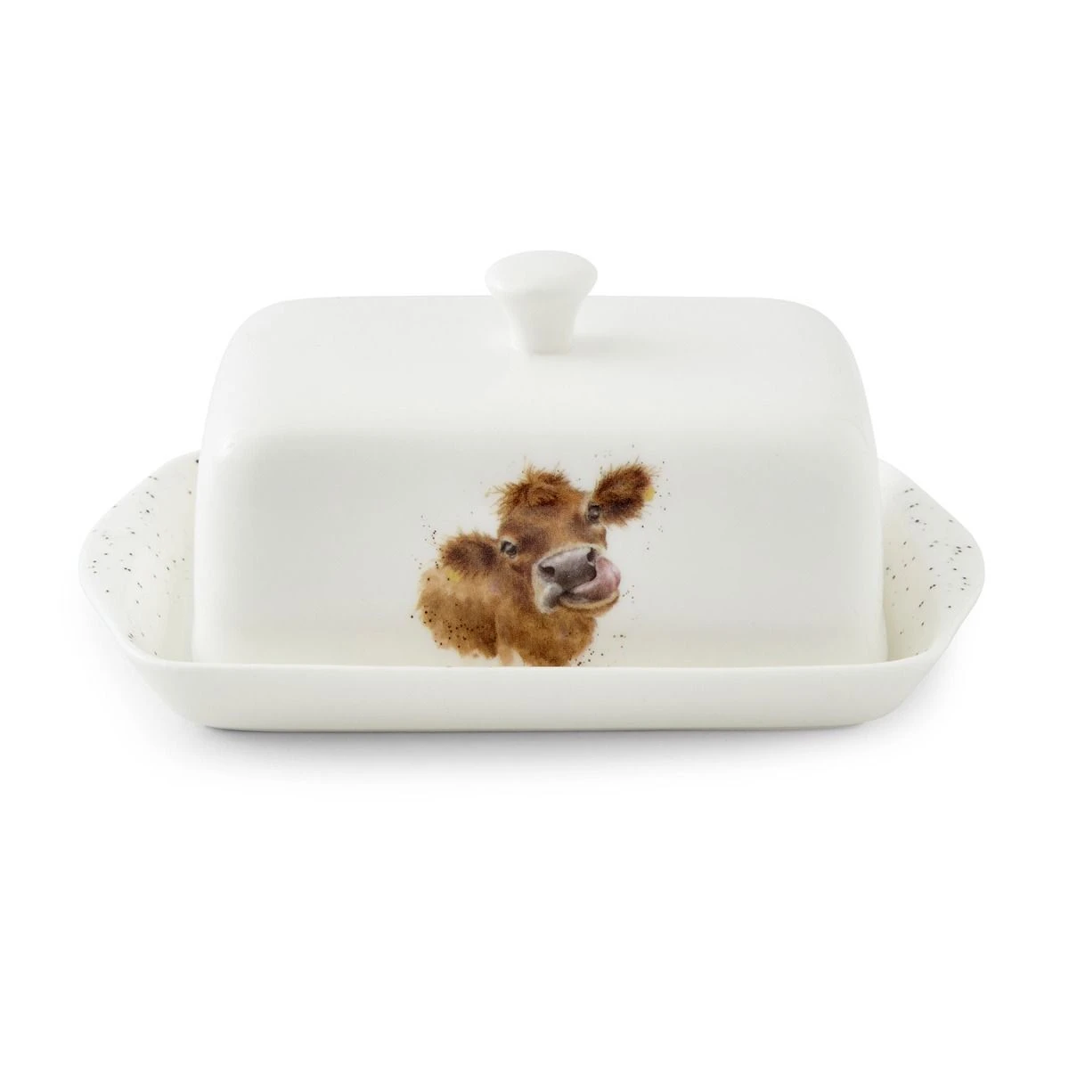Royal Worcester Wrendale Designs Covered Butter Dish (Cow) 2 Royal Worcester Wrendale Designs Covered Butter Dish (Cow) - Image 2