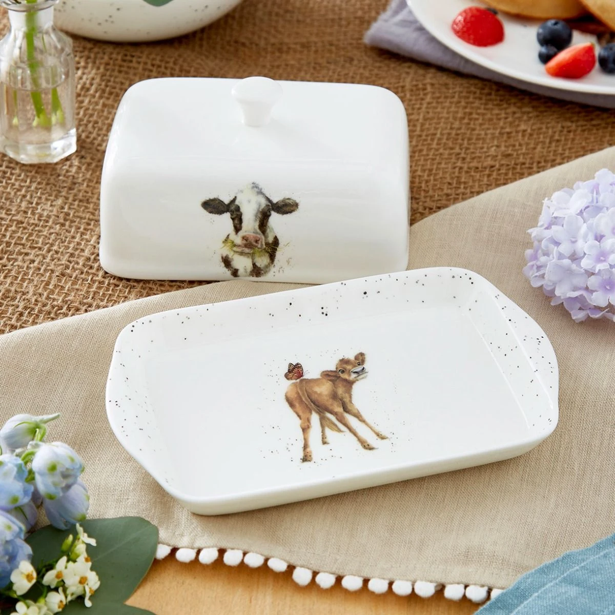 Royal Worcester Wrendale Designs Covered Butter Dish (Cow) 3 Royal Worcester Wrendale Designs Covered Butter Dish (Cow) - Image 3