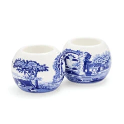 Spode Blue Tealight Holders, Set Of 2
