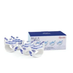 Spode Blue Italian Teapot Napkin Rings, Set Of 4 -Kitchenware Discount Store 749151808416 packaging1
