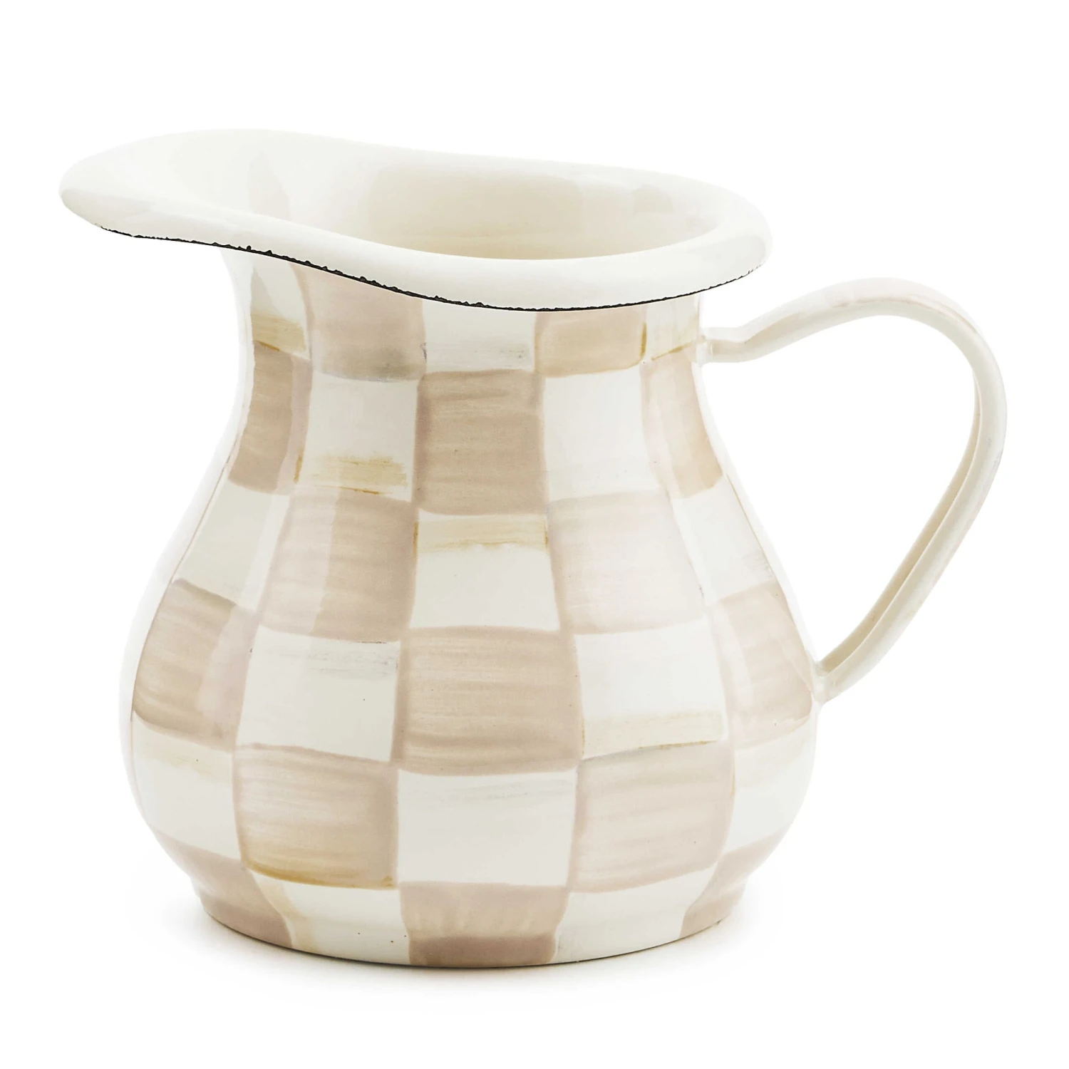 MacKenzie-Childs Mocha Check Creamer 1 MacKenzie-Childs Mocha Check Creamer