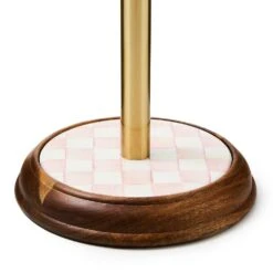 MacKenzie-Childs Rosy Check Wood Paper Towel Holder -Kitchenware Discount Store 89231 740W alt1