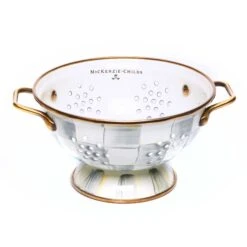 MacKenzie-Childs Sterling Check Enamel Colander - Small