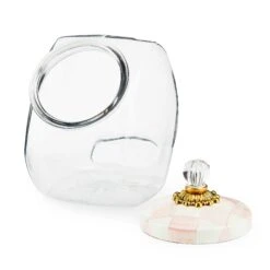MacKenzie-Childs Rosy Check Cookie Jar With Enamel Lid 7 MacKenzie-Childs Rosy Check Cookie Jar With Enamel Lid -Kitchenware Discount Store 89235 740 alt