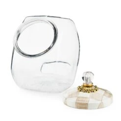 MacKenzie-Childs Mocha Check Cookie Jar With Lid -Kitchenware Discount Store 89235 840 alt