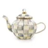MacKenzie-Childs Sterling Check Enamel Teapot - 4 Cup