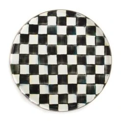 Mackenzie-Childs Courtly Check Enamel Round Tray