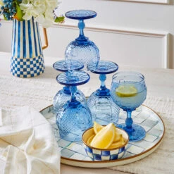 MacKenzie-Childs Sterling Check Enamel Tray -Kitchenware Discount Store 89269 540