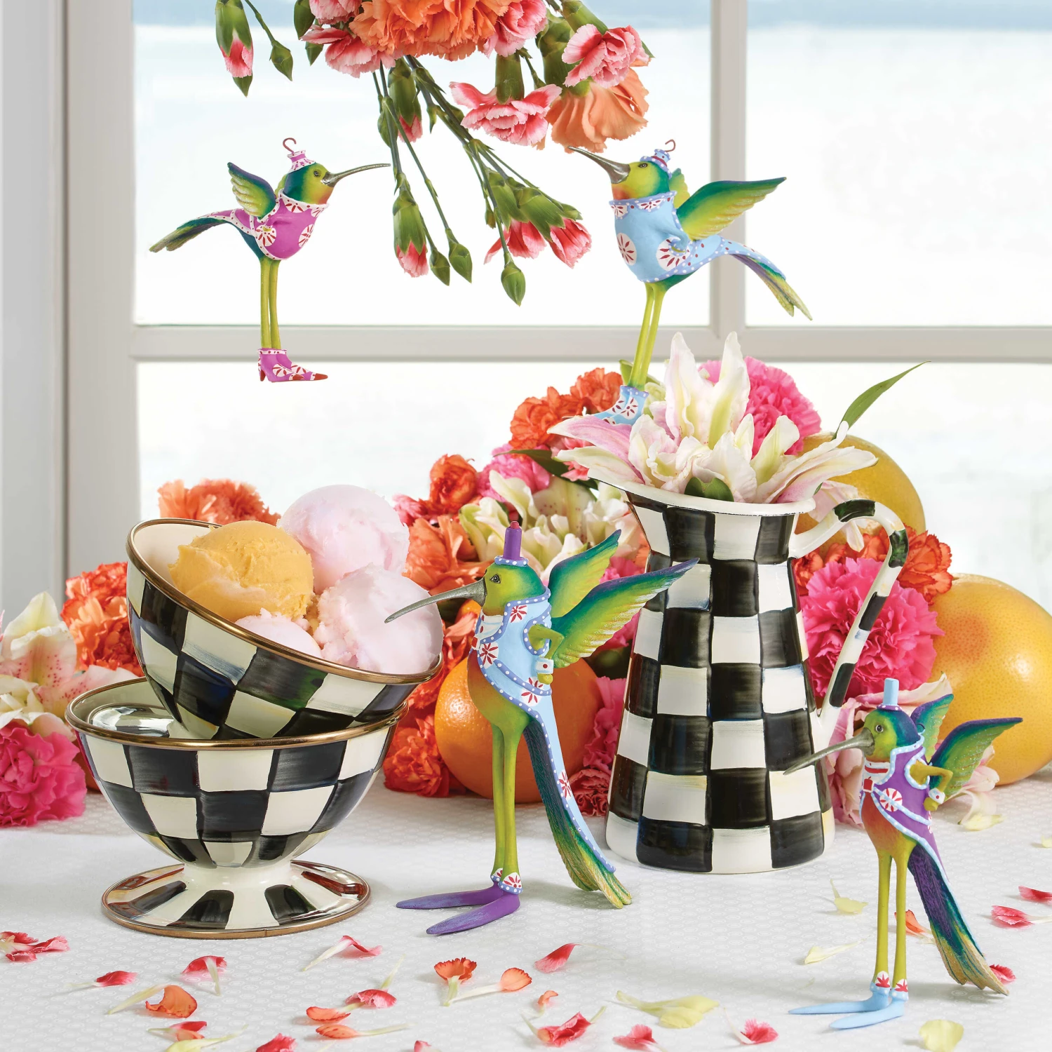 MacKenzie-Childs Courtly Check Enamel Practical Pitcher - Small 2 MacKenzie-Childs Courtly Check Enamel Practical Pitcher - Small - Image 2