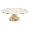 MacKenzie-Childs Mocha Check Large Pedestal Platter