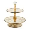 MacKenzie-Childs Mocha Check Two Tier Sweet Stand
