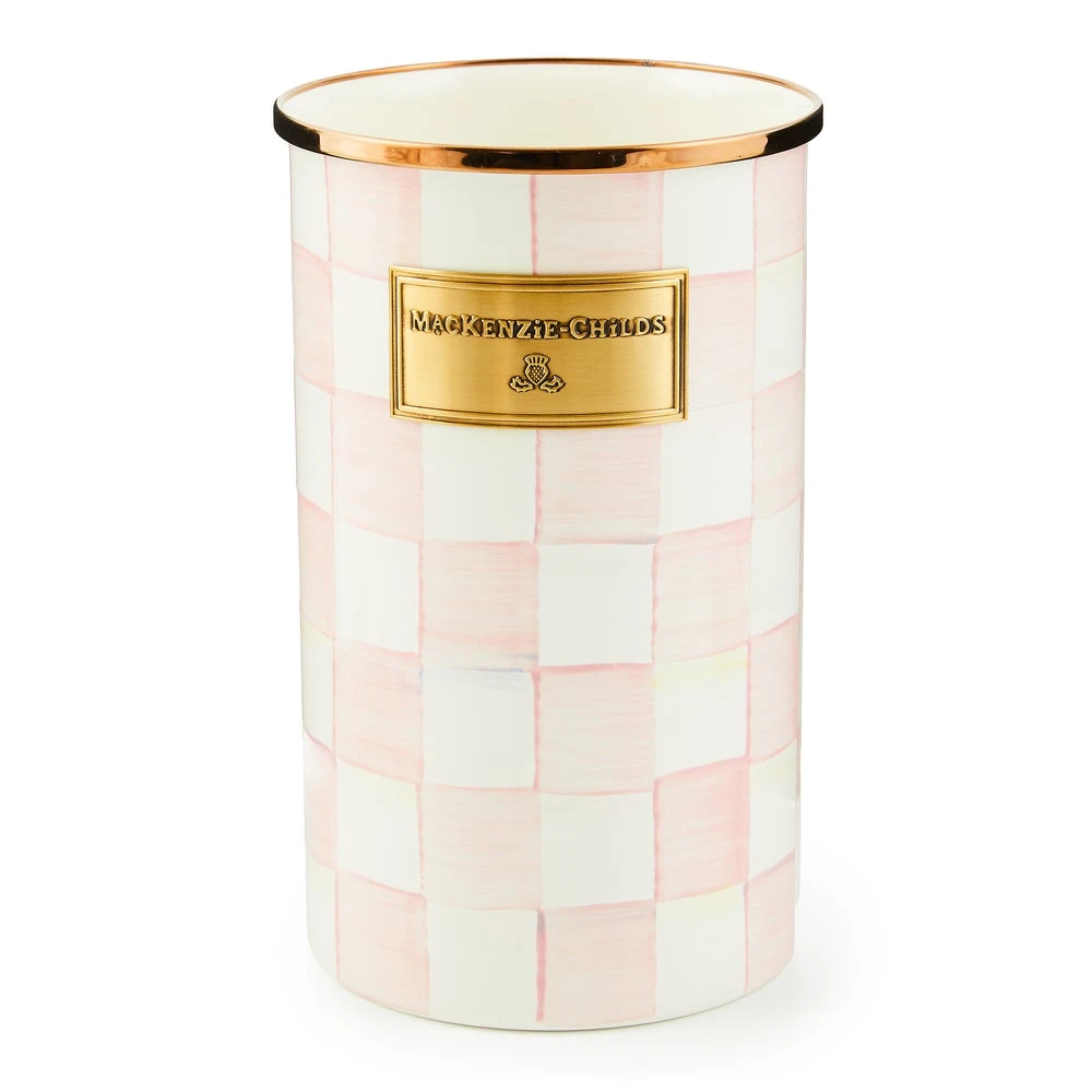 MacKenzie-Childs Rosy Check Utensil Holder 1 MacKenzie-Childs Rosy Check Utensil Holder