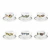 Portmeirion Botanic Garden Espresso Cup And Saucer Set Of 6