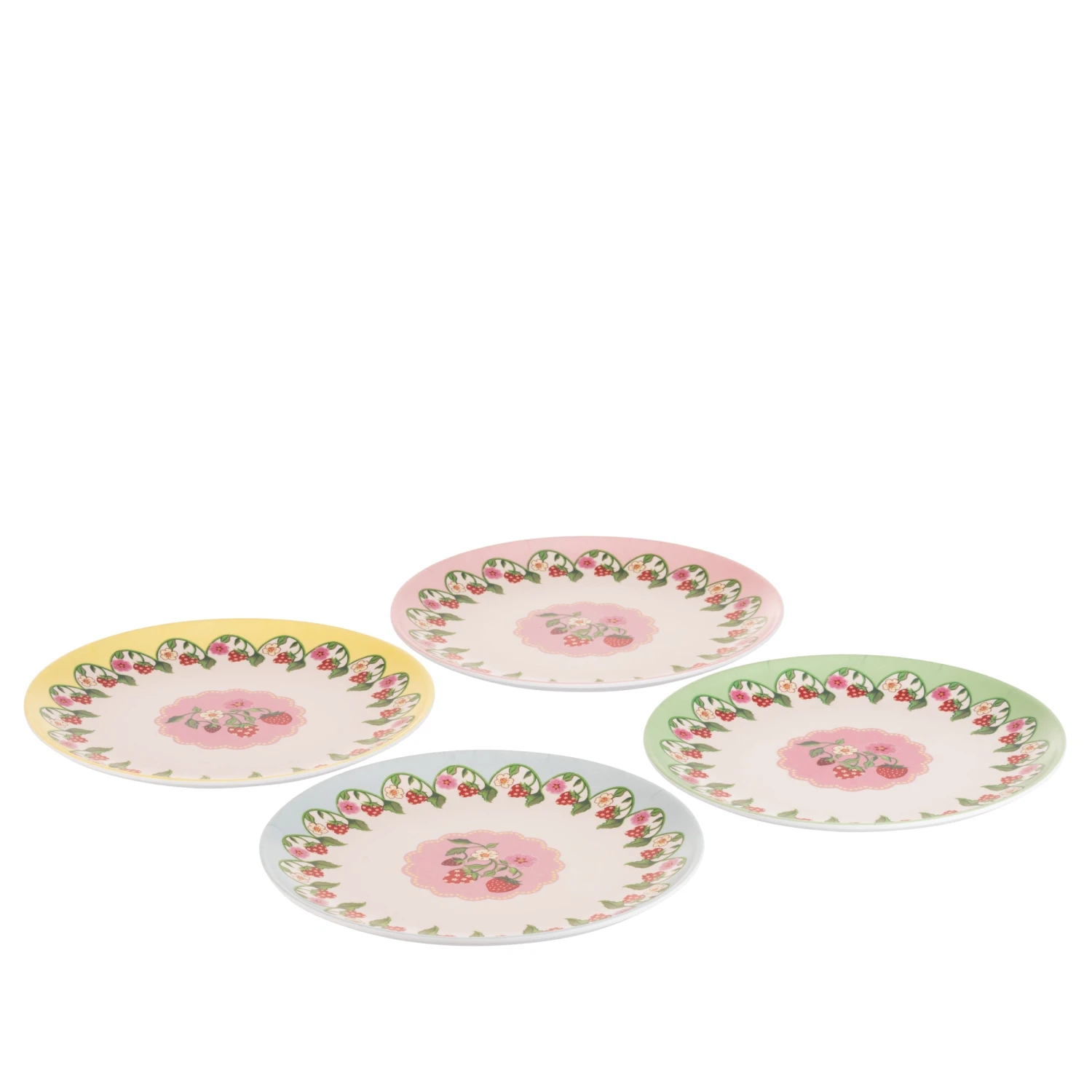 Cath Kidston Strawberry Melamine Side Plates, Set Of 4 1 Cath Kidston Strawberry Melamine Side Plates, Set Of 4