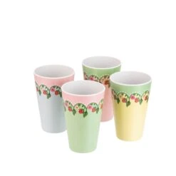 Cath Kidston Strawberry Melamine Tumblers, Set Of 4