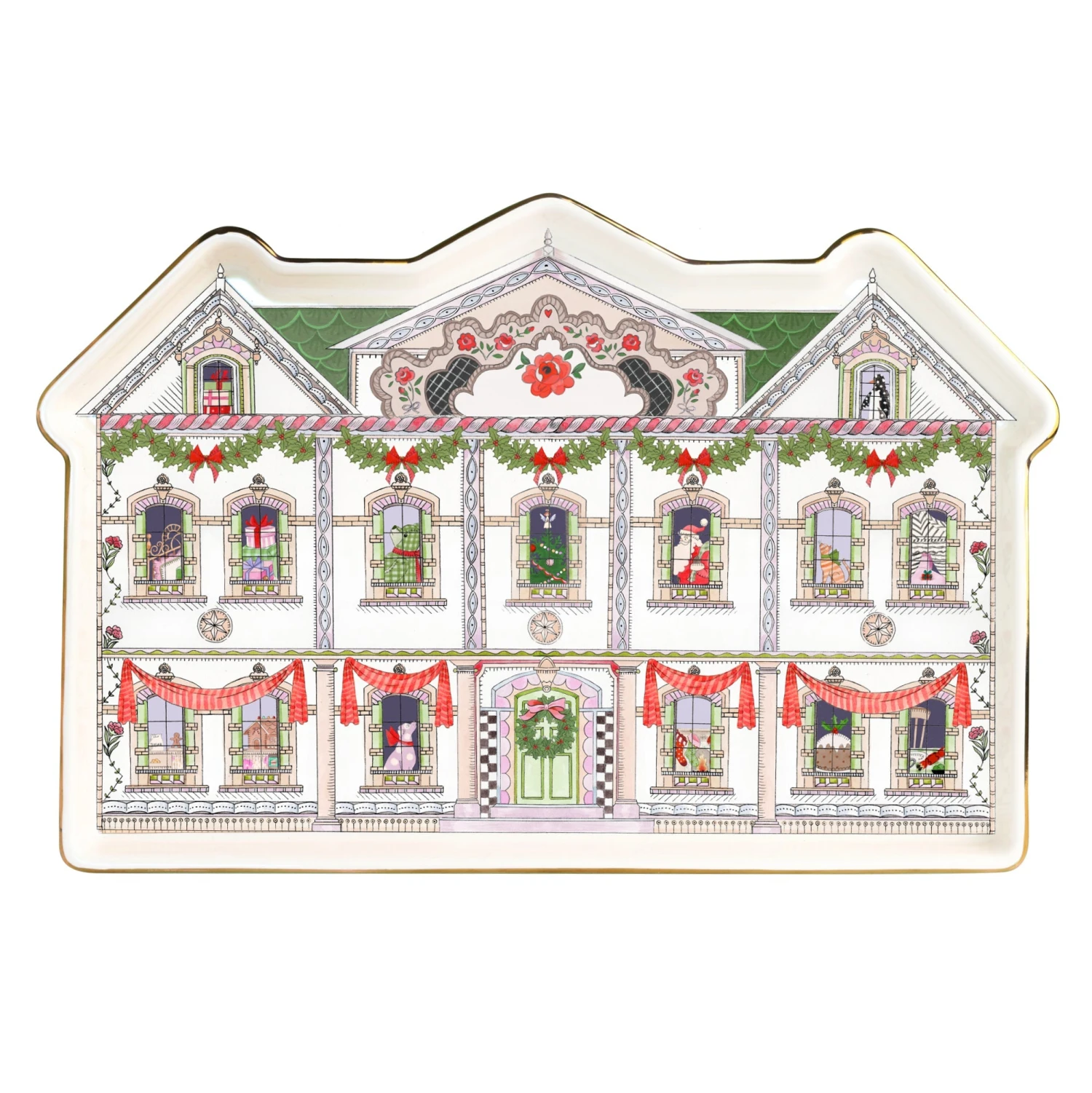 Cath Kidston Christmas Dolls House Rectangular Platter 1 Cath Kidston Christmas Dolls House Rectangular Platter