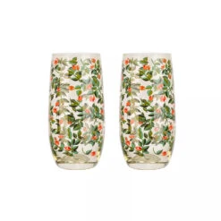 Cath Kidston Dolly Rose Hiball Glassess, Set Of 2