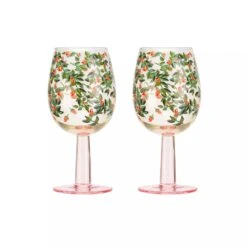 Cath Kidston Dolly Rose Wine Glasses, Set Of 2