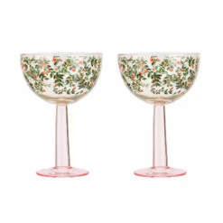 Cath Kidston Dolly Rose Champagne Coupes, Set Of 2