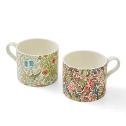 Spode Morris & Co Mugs - Blackthorn & Golden Lily, Set Of 2