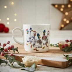 Royal Worcester Wrendale Designs Duck The Halls Mug (Ducks)