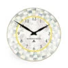 MacKenzie-Childs Sterling Check Enamel Wall Clock