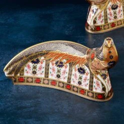 Royal Crown Derby Old Imari Solid Gold Band Golden Pheasant Paperweight - Limited Edition Of 500 -Kitchenware Discount Store OldImariSolidGoldBandGoldenPheasant