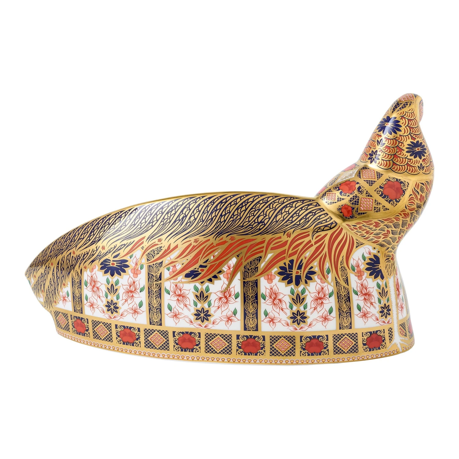 Royal Crown Derby Old Imari Solid Gold Band Royal Pheasant Paperweight - Limited Edition Of 500 1 Royal Crown Derby Old Imari Solid Gold Band Royal Pheasant Paperweight - Limited Edition Of 500