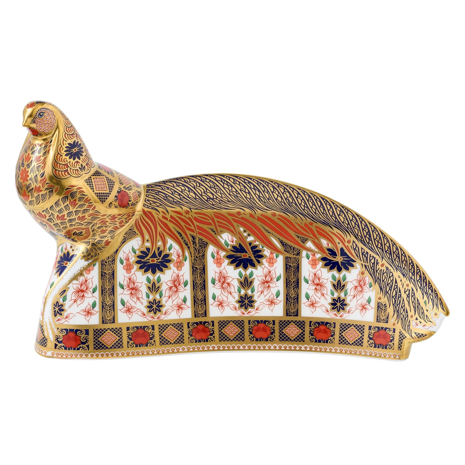 Royal Crown Derby Old Imari Solid Gold Band Royal Pheasant Paperweight - Limited Edition Of 500 2 Royal Crown Derby Old Imari Solid Gold Band Royal Pheasant Paperweight - Limited Edition Of 500 - Image 2