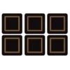 Pimpernel Classic Black Coasters Set Of 6