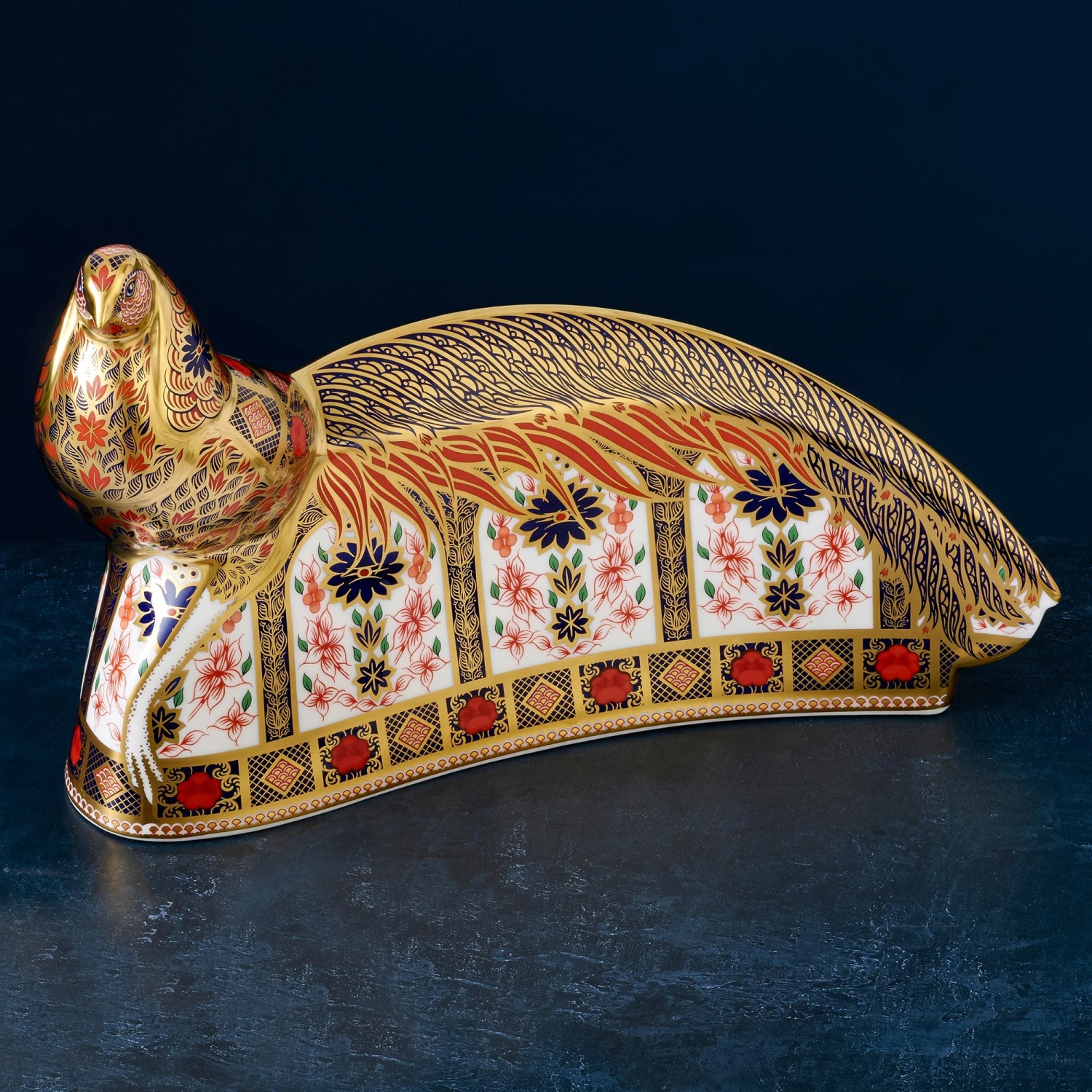 Royal Crown Derby Old Imari Solid Gold Band Royal Pheasant Paperweight - Limited Edition Of 500 3 Royal Crown Derby Old Imari Solid Gold Band Royal Pheasant Paperweight - Limited Edition Of 500 - Image 3
