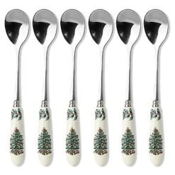 Spode Christmas Tree Tea Spoons Set Of 6