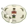 Spode Christmas Tree Nutcracker Cheese Plate With Knife