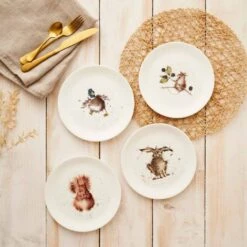 Royal Worcester Wrendale Designs Coupe Plate 20cm Set Of 4