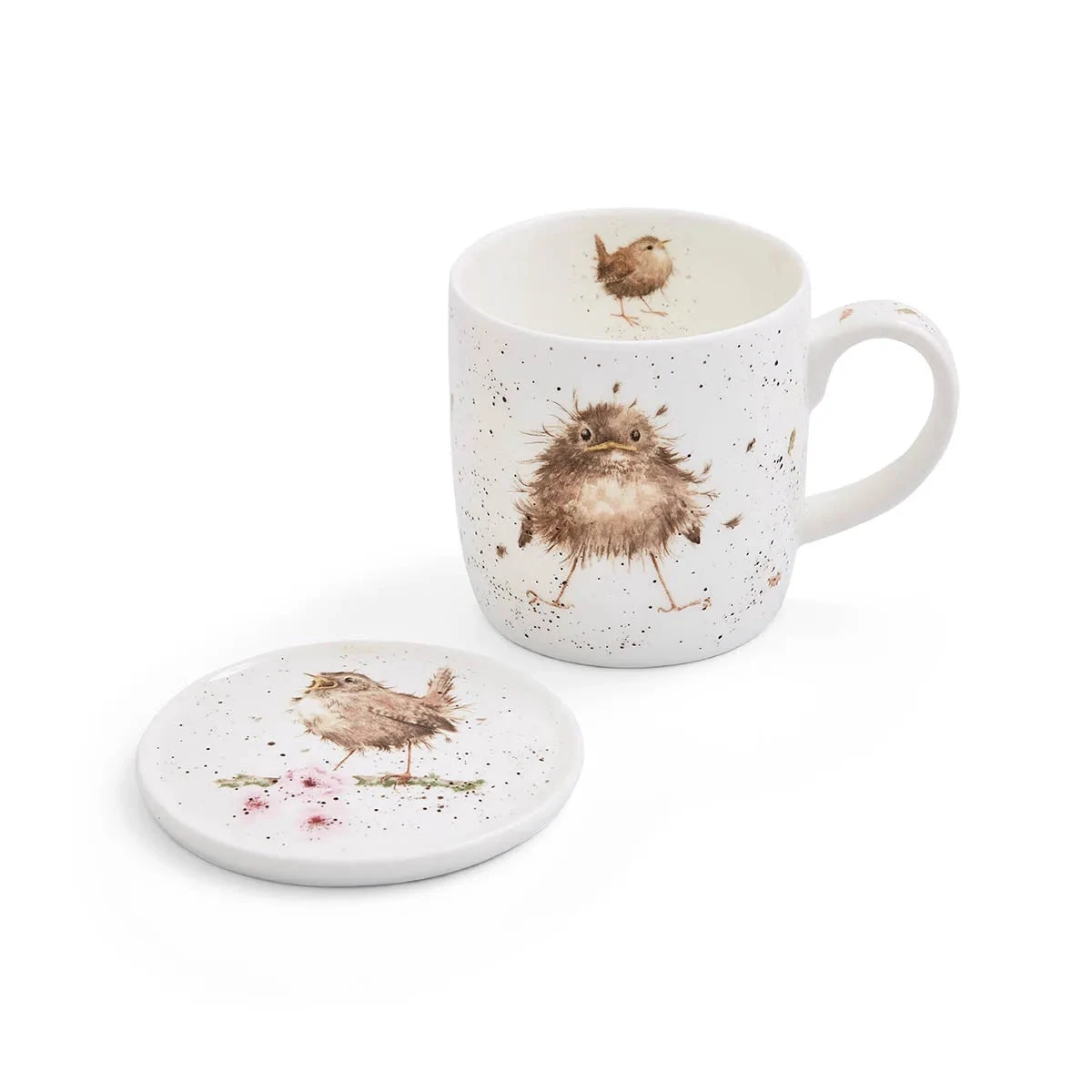 Royal Worcester Wrendale Designs Flying The Nest Mug & Coaster (Birds) 2 Royal Worcester Wrendale Designs Flying The Nest Mug & Coaster (Birds) - Image 2
