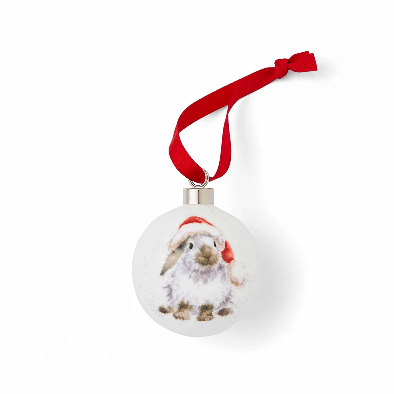 Royal Worcester Wrendale Designs Bauble - Ho Ho Ho (Rabbit) 2 Royal Worcester Wrendale Designs Bauble - Ho Ho Ho (Rabbit) - Image 2