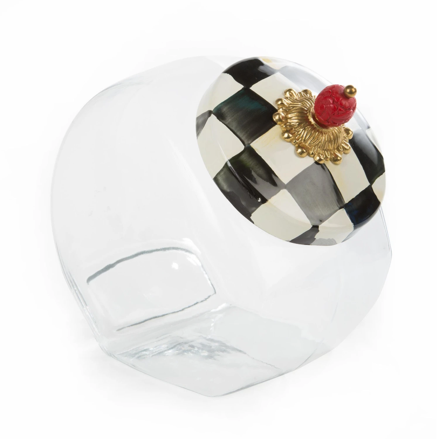 MacKenzie-Childs Courtly Check Cookie Jar With Enamel Lid 1 MacKenzie-Childs Courtly Check Cookie Jar With Enamel Lid